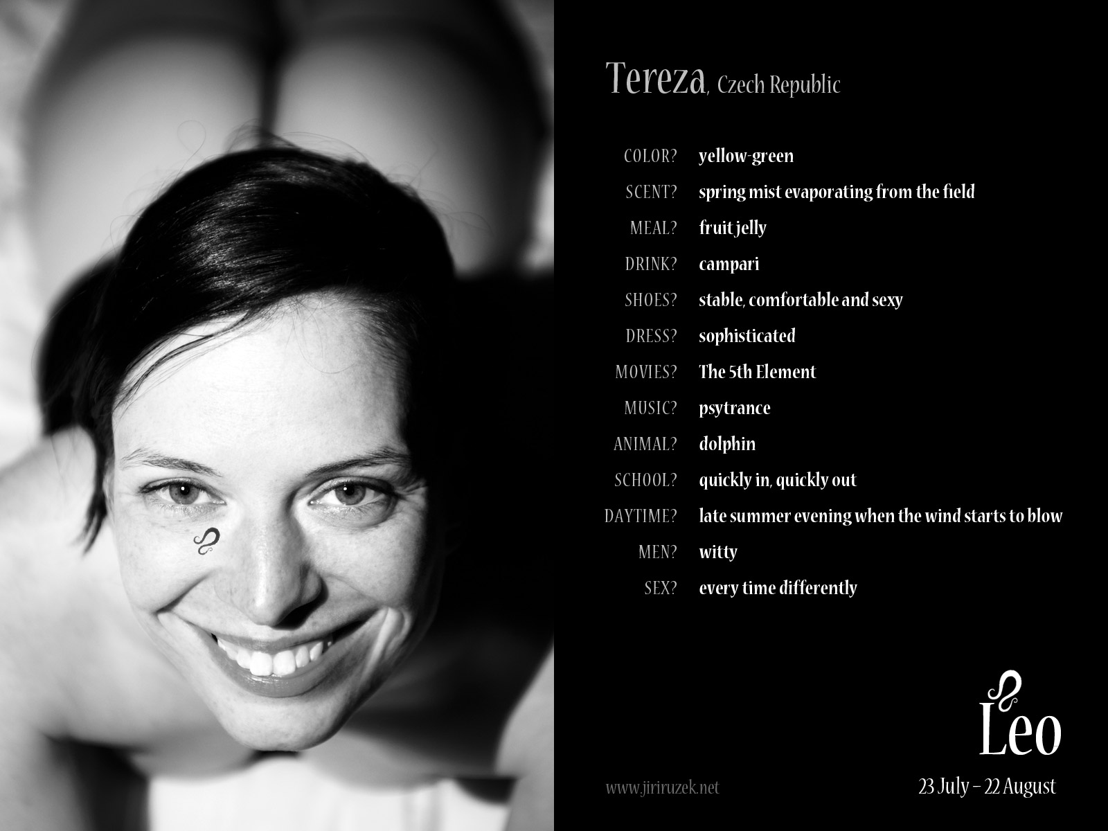 Tereza (Czech Republic) by Jiri Ruzek, 2012